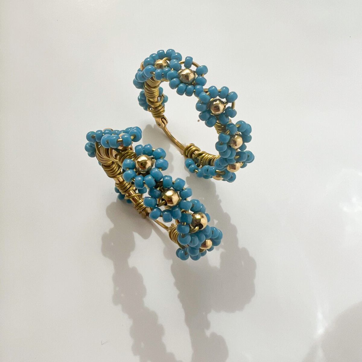 Arete de flores Blue